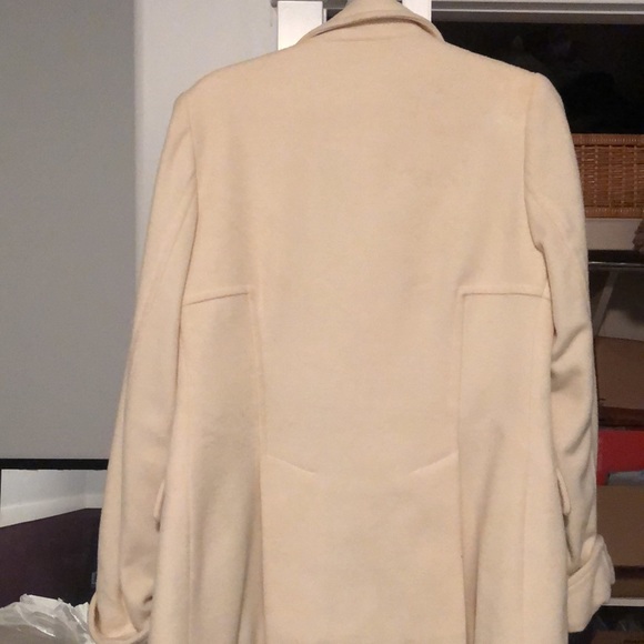 Moda button-up coat in cream - size med - Picture 4 of 4